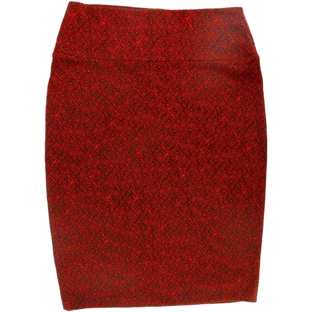 LuLaRoe Cassie (Small) orange and blue patterns NTW